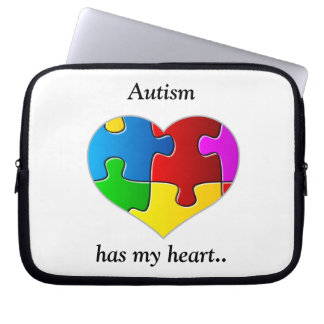 Autism has my heart....case/sleeve laptop sleeve