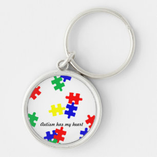 Autism has my heart....key chain keychain