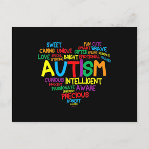 Autism Heart Autism Awareness proud Autism Mom Gif Postcard