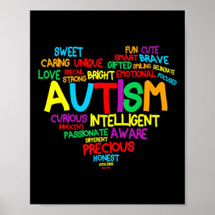 Autism Heart Autism Awareness Proud Autism Mom Gif Poster