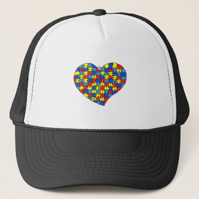 Autism Heart Trucker Hat (Front)
