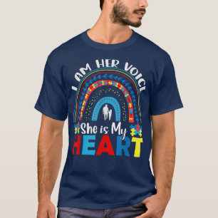 Autism I Am Her Voice She Is My Heart Daughter Aut T-Shirt