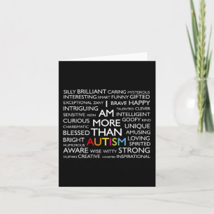 Autism I Am More Than Autism Card