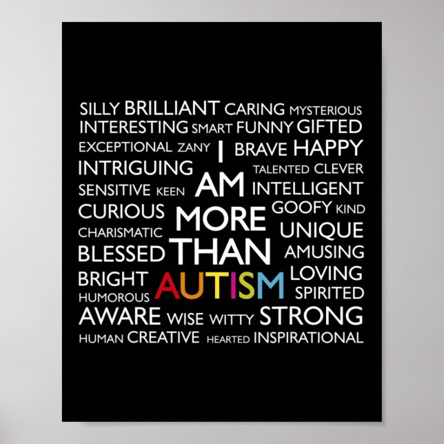 Autism I Am More Than Autism  Poster (Front)