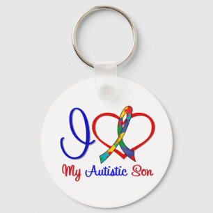 Autism I Love My Autistic Son Keychain