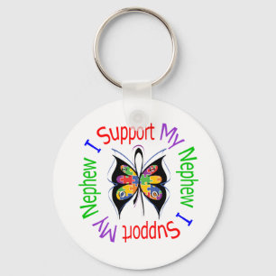 Autism I Support My Nephew Keychain