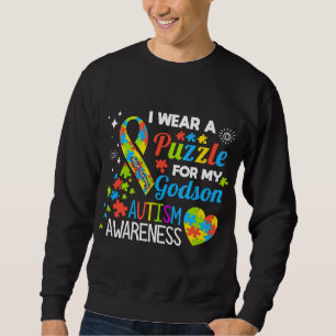 Autism-I Wear A Puzzle For My Godson Autism Godmot Sweatshirt