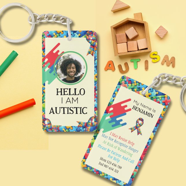 Autism ID Child or Adult Medical Alert Keychain (Creator Uploaded)