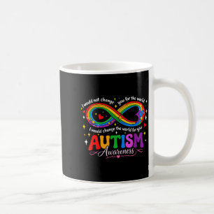 Autism infinity awareness mom rainbow coffee mug