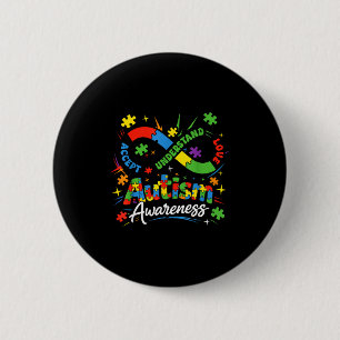 Autism infinity neurodiversity accept understand 2 inch round button