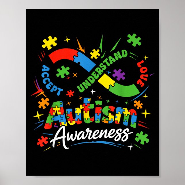 Autism infinity neurodiversity accept understand poster (Front)