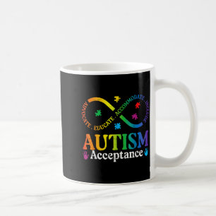 Autism infinity sign asd awareness acceptance men coffee mug