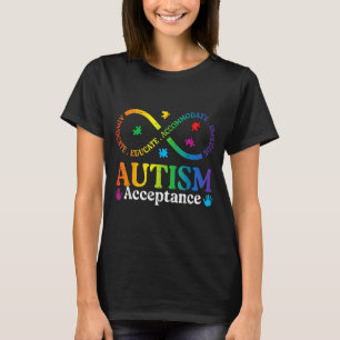 Autism infinity sign asd awareness acceptance men T-Shirt