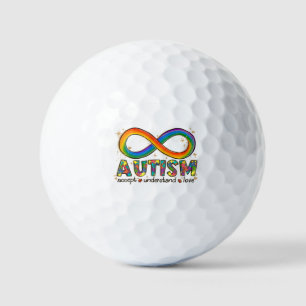 Autism Infinity Symbol Accept, Understand, Love Golf Balls