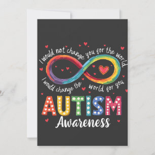 Autism Infinity Symbol Autism Awareness Month  Invitation