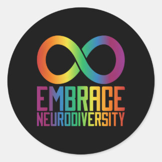 Autism Infinity Symbol Embrace Neurodiversity Classic Round Sticker