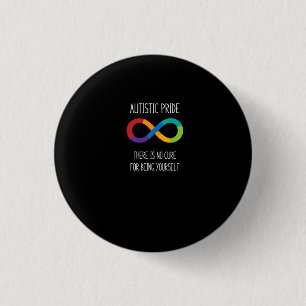 Autism Infinity Symbol Neurodiversity T Shirt 1 Inch Round Button