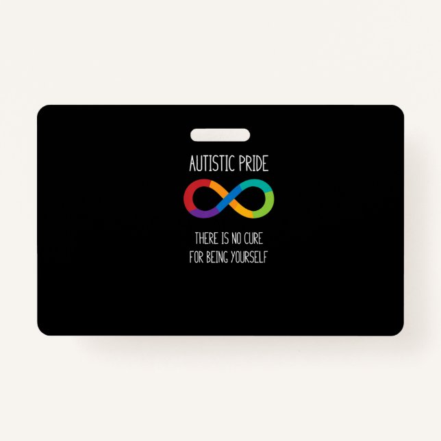 Autism Infinity Symbol Neurodiversity T Shirt Badge (Front)