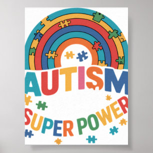 Autism Is My Super Power ADHD Puzzle Autism Awaren Poster