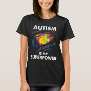 Autism Is My Super Power Superhero Autism Awarenes T-Shirt