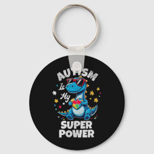 Autism Is My Superpower Autism Awareness Funny Boy Keychain