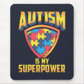 Autism is My Superpower Autistic Support Awareness Mouse Pad (Front)
