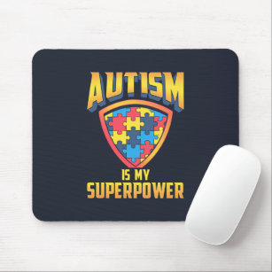 Autism is My Superpower Autistic Support Puzzles Mouse Pad