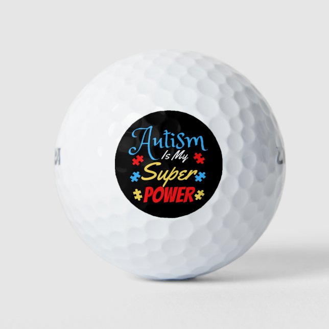 Autism Is My Superpower Golf Balls (Front)