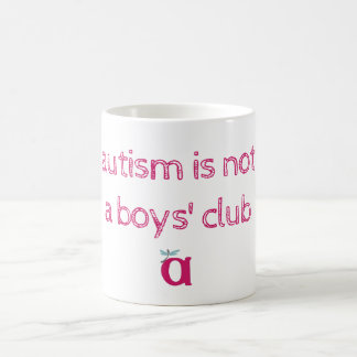 autism is not a boys' club sketchy mug