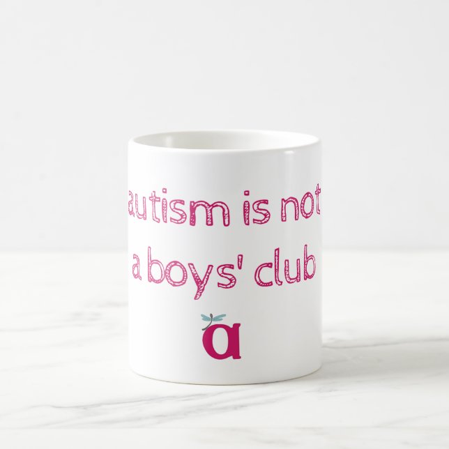 autism is not a boys' club sketchy mug (Center)