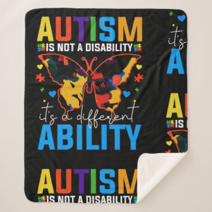 Autism Is Not A Disability It Is A Different Sherpa Blanket