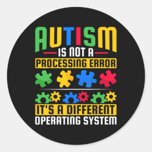 Autism Is Not A Problem To Be Solved - Autism Awar Classic Round Sticker