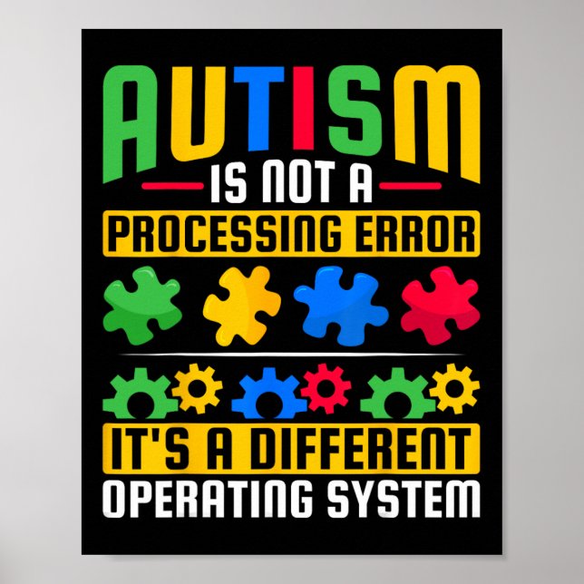 Autism Is Not A Problem To Be Solved - Autism Awar Poster (Front)
