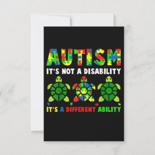 Autism Its Not A Disability Autism Awareness RSVP Card