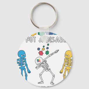 Autism It's Not a Disability, It's a Different Abi Keychain
