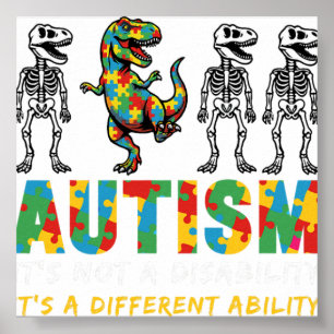 Autism Its Not A Disability Its A Different Abilit Poster