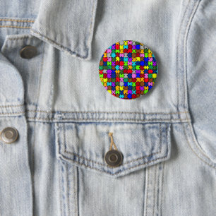 Autism jigsaw 2 inch round button