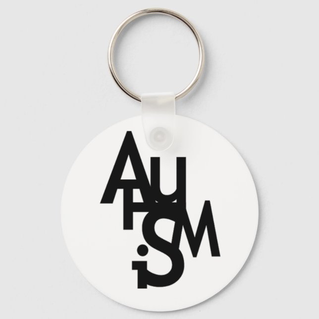 Autism (Jumbled Letters) Keychain (Front)
