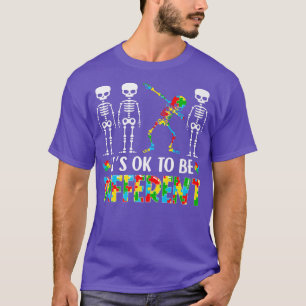 Autism Kids It's Ok To Be Different Funny Dabbing T-Shirt