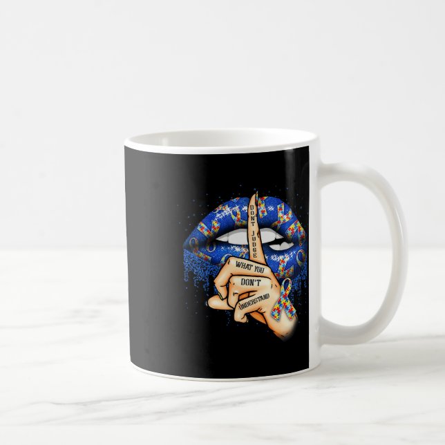 Autism Lips Autism Mom  Coffee Mug (Right)