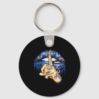 Autism Lips Autism Mom  Keychain