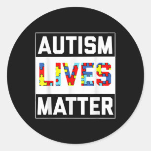 Autism Live Autism Awareness T Shirt Classic Round Sticker