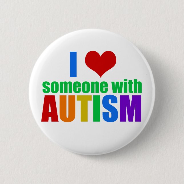 Autism Love 2 Inch Round Button (Front)