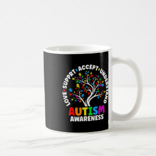 Autism Love Accept Support Autistic Autism Awarene Coffee Mug