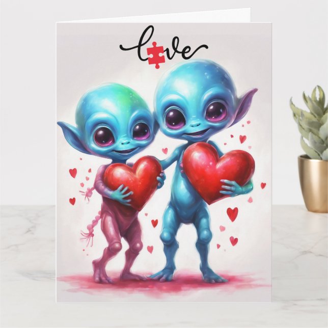Autism love  card (Small Plant)
