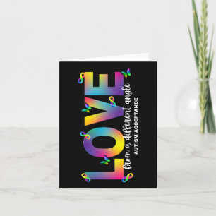 Autism Love From A Different Angle Acceptance Rain Card