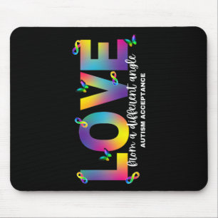 Autism Love From A Different Angle Acceptance Rain Mouse Pad