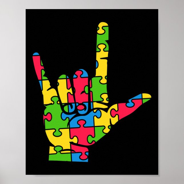 Autism Love Sign Language  (Front)