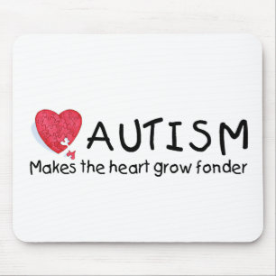 Autism Makes The Heart Grow Fonder (Heart) Mouse Pad