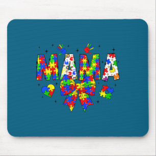 Autism mama autism awareness day coquette bow mouse pad